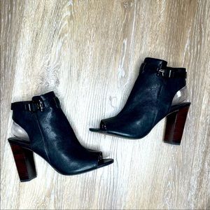 Coach Black Lafayette Open Toe Block Heels 8.5